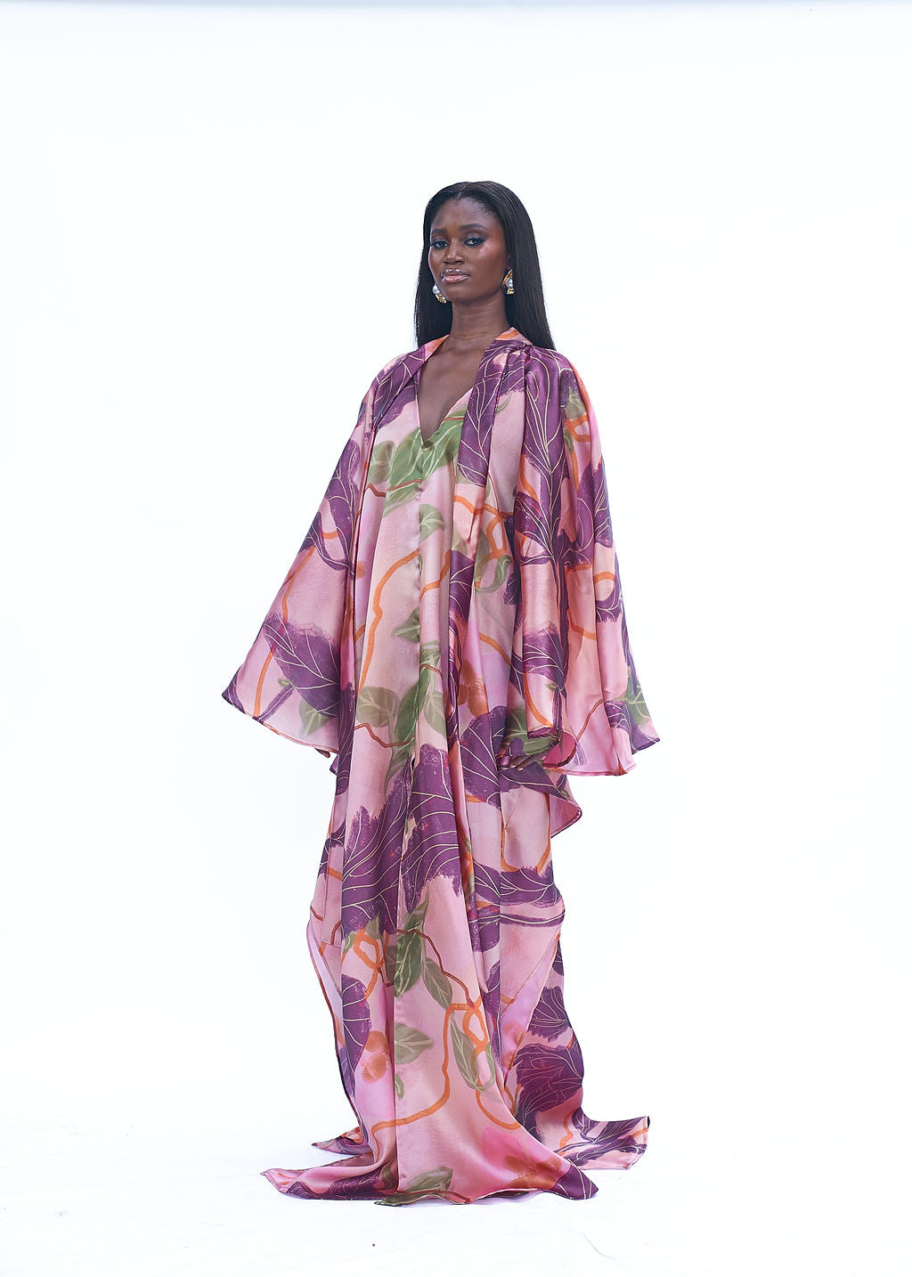 Boubou dress with high slit for beach weddings and vacations