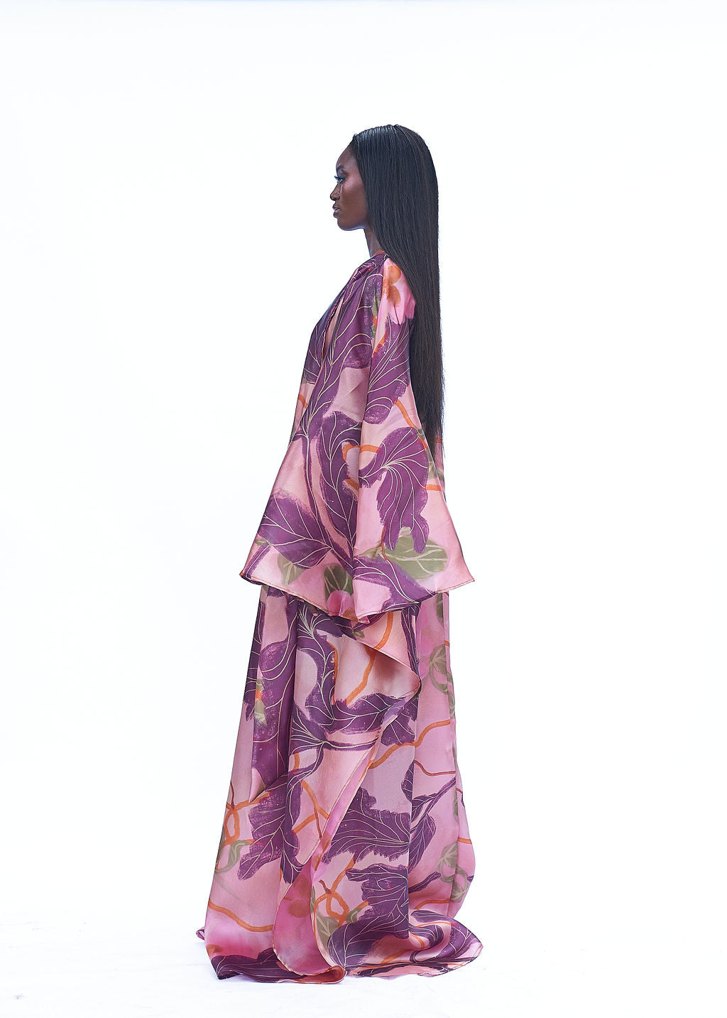 Boubou dress with high slit for beach weddings and vacations